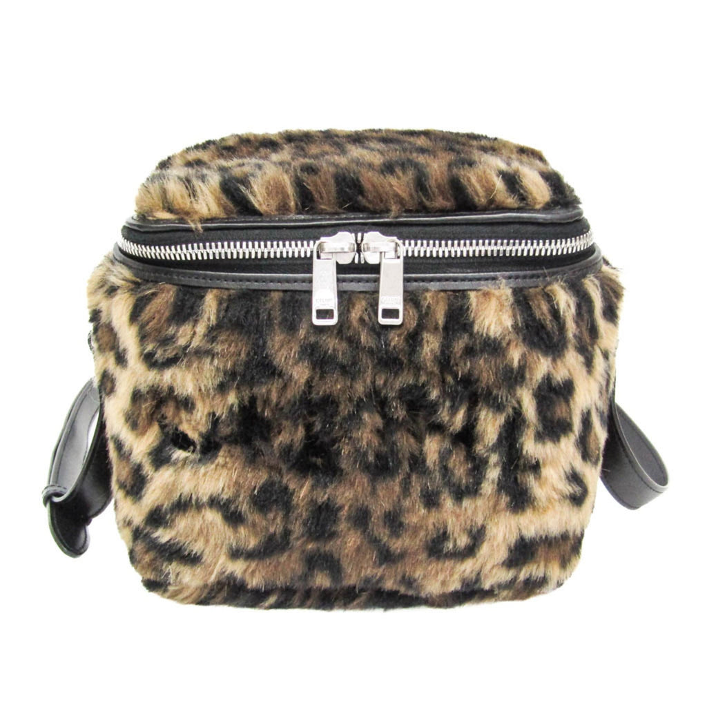 Celine Fluffy Box · Leopard Faux Fur