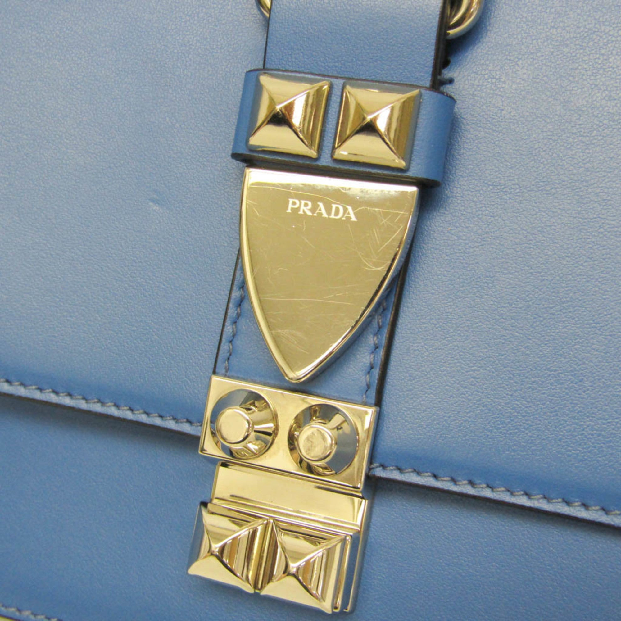 Prada Electra Studs · Leather Shoulder Bag