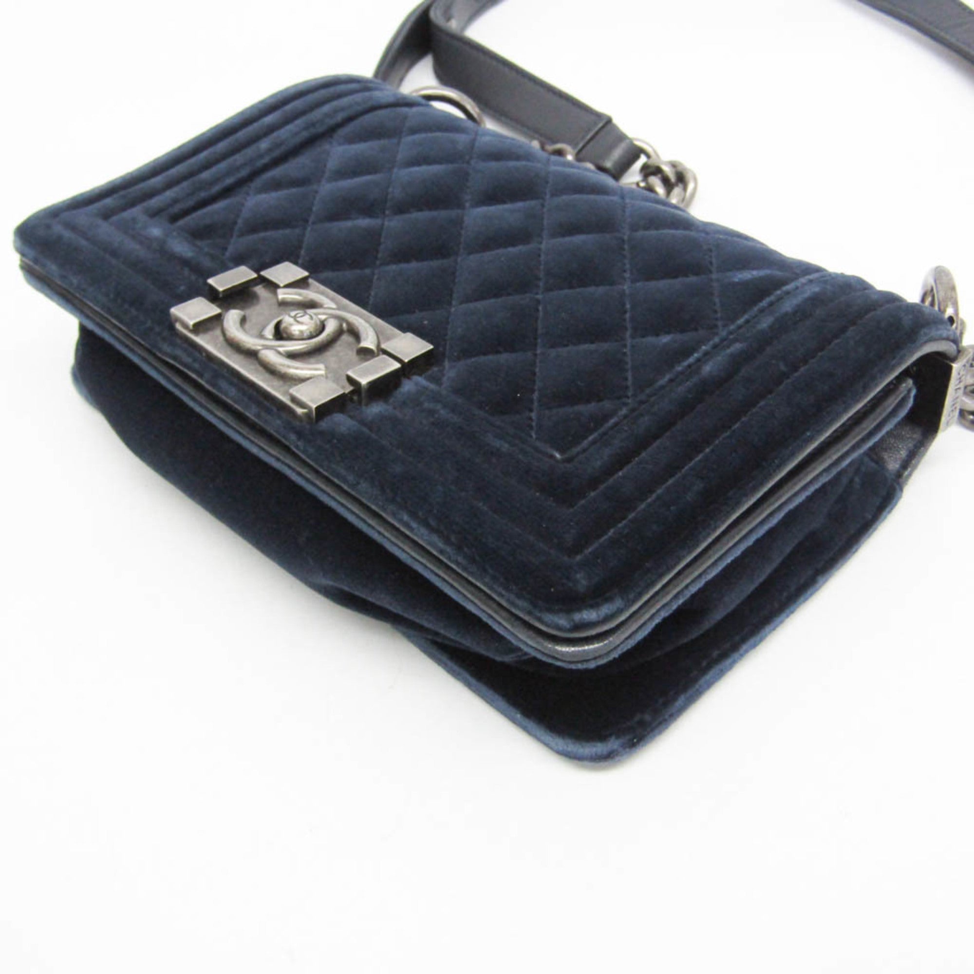 Chanel Boy · Velvet · Chain Shoulder Bag