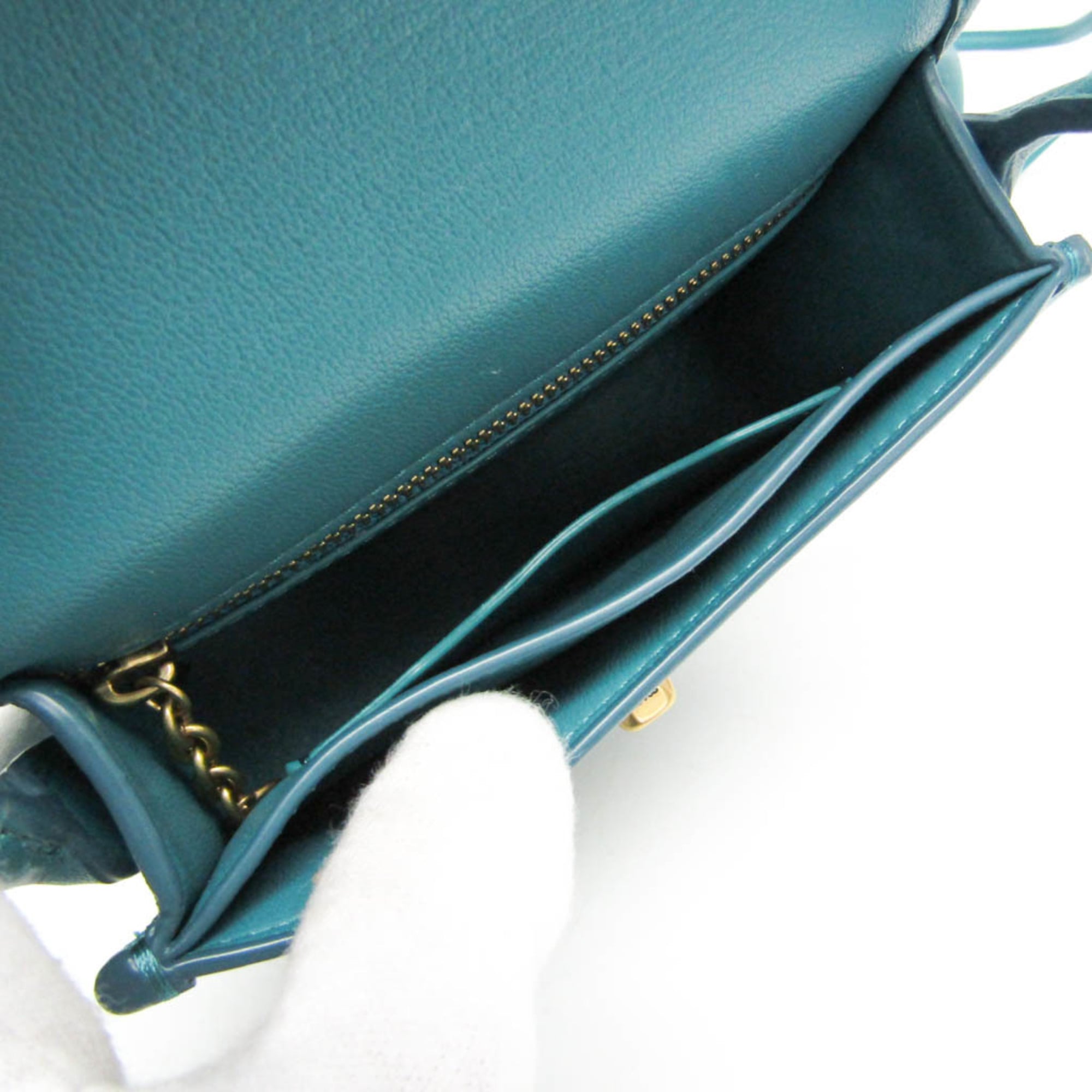 Coach Turn Lock · Leather Shoulder Bag