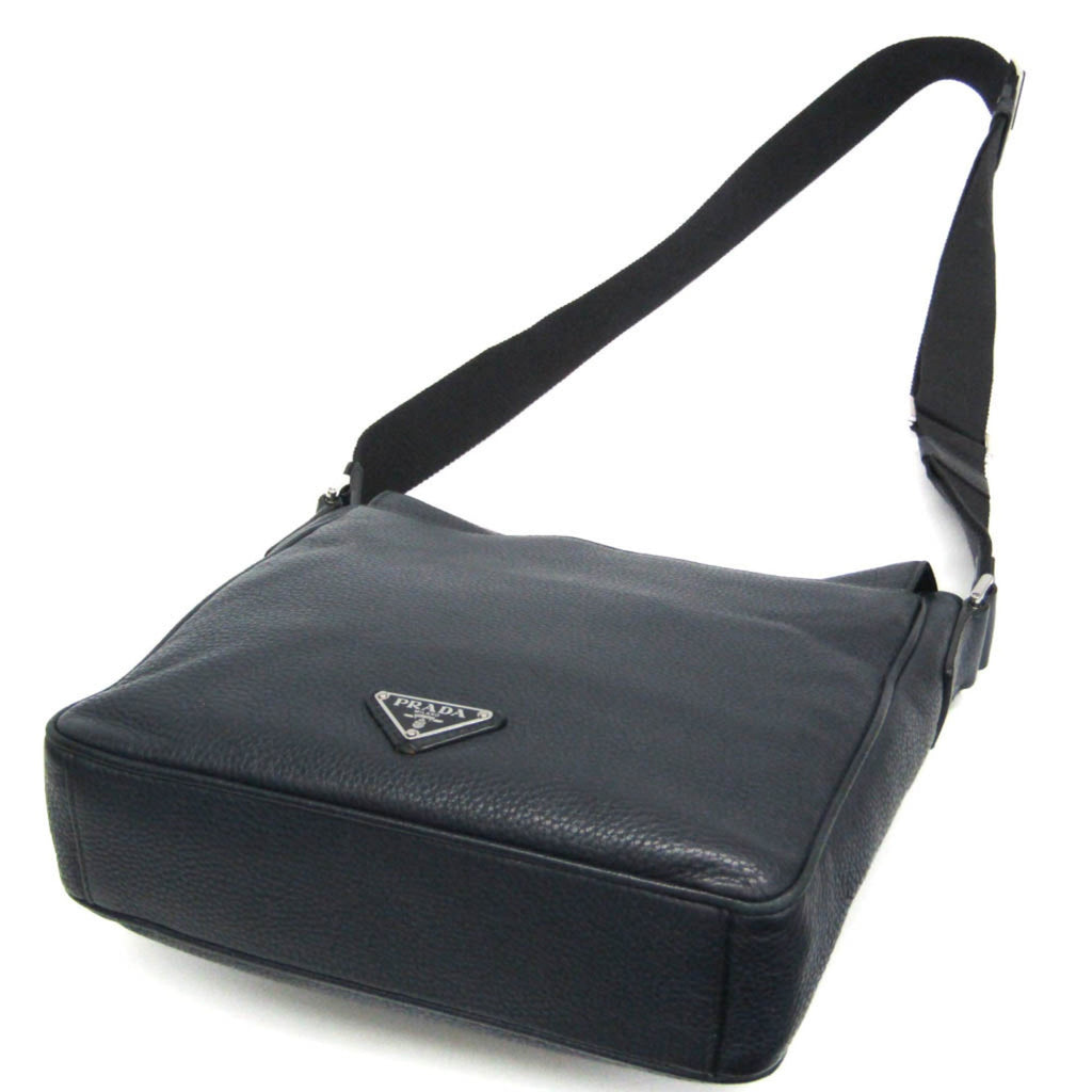 Prada Leather Messenger · Push Lock