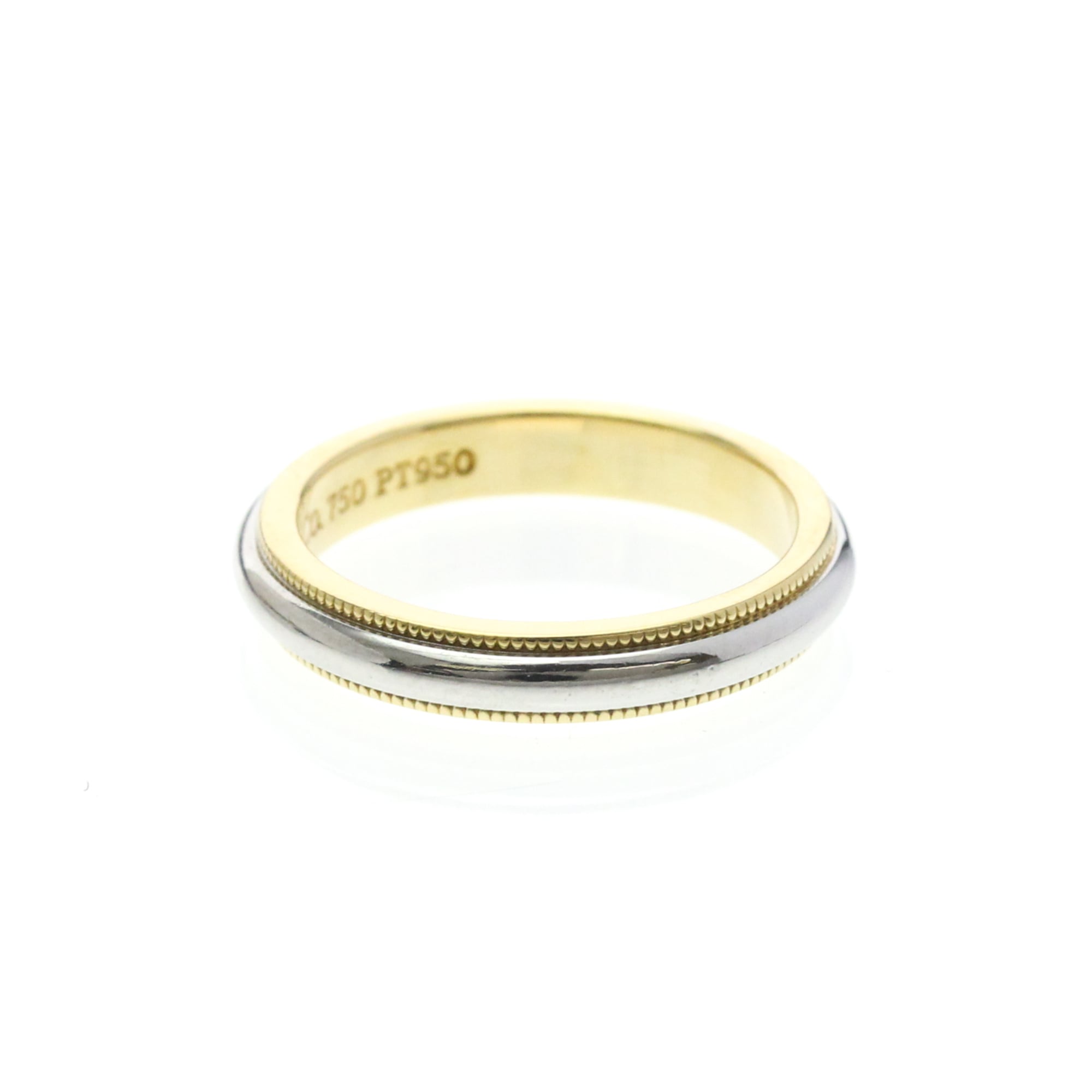 Tiffany Milgrain · Platinum & 18K Yellow Gold
