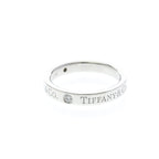 Tiffany Flat Band · Three Diamonds · Platinum
