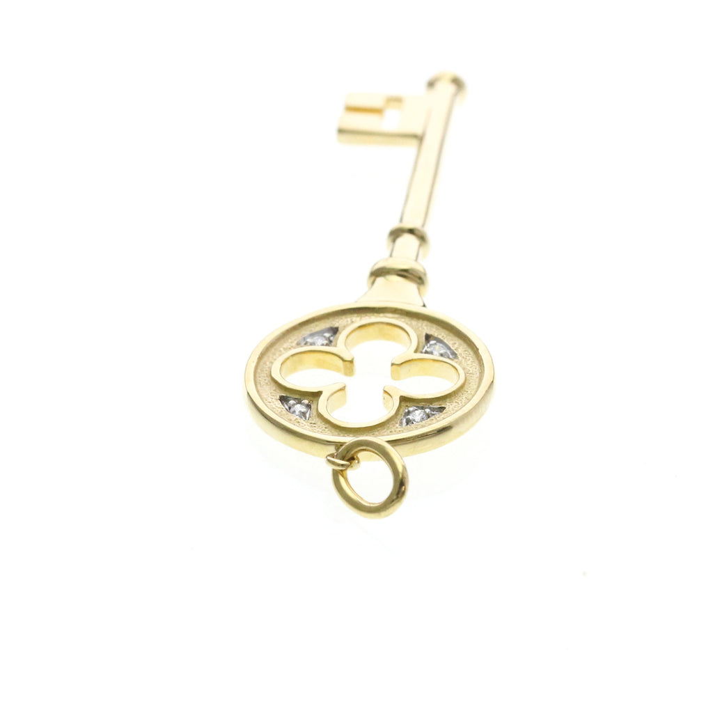 Tiffany Clover Key · 18K Yellow Gold · Diamond