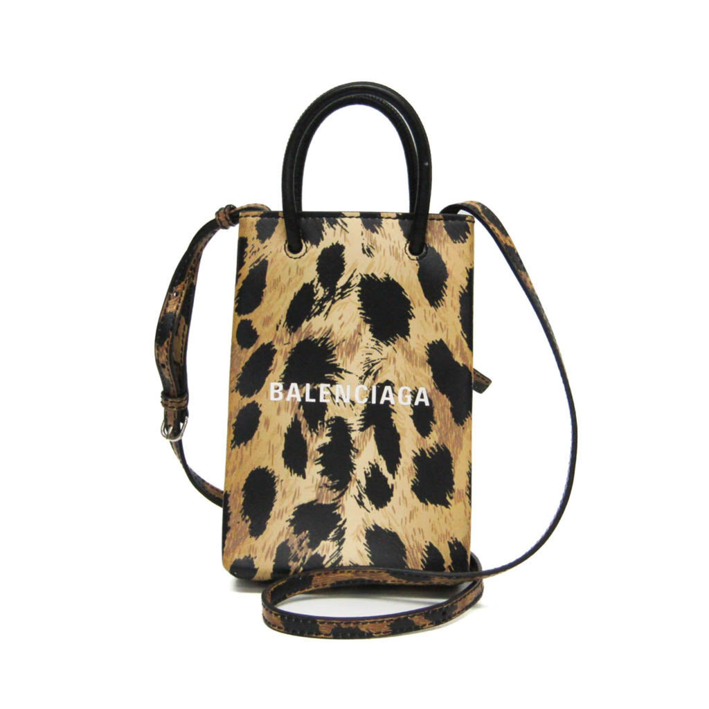 Balenciaga Shopping · Leopard Print Leather