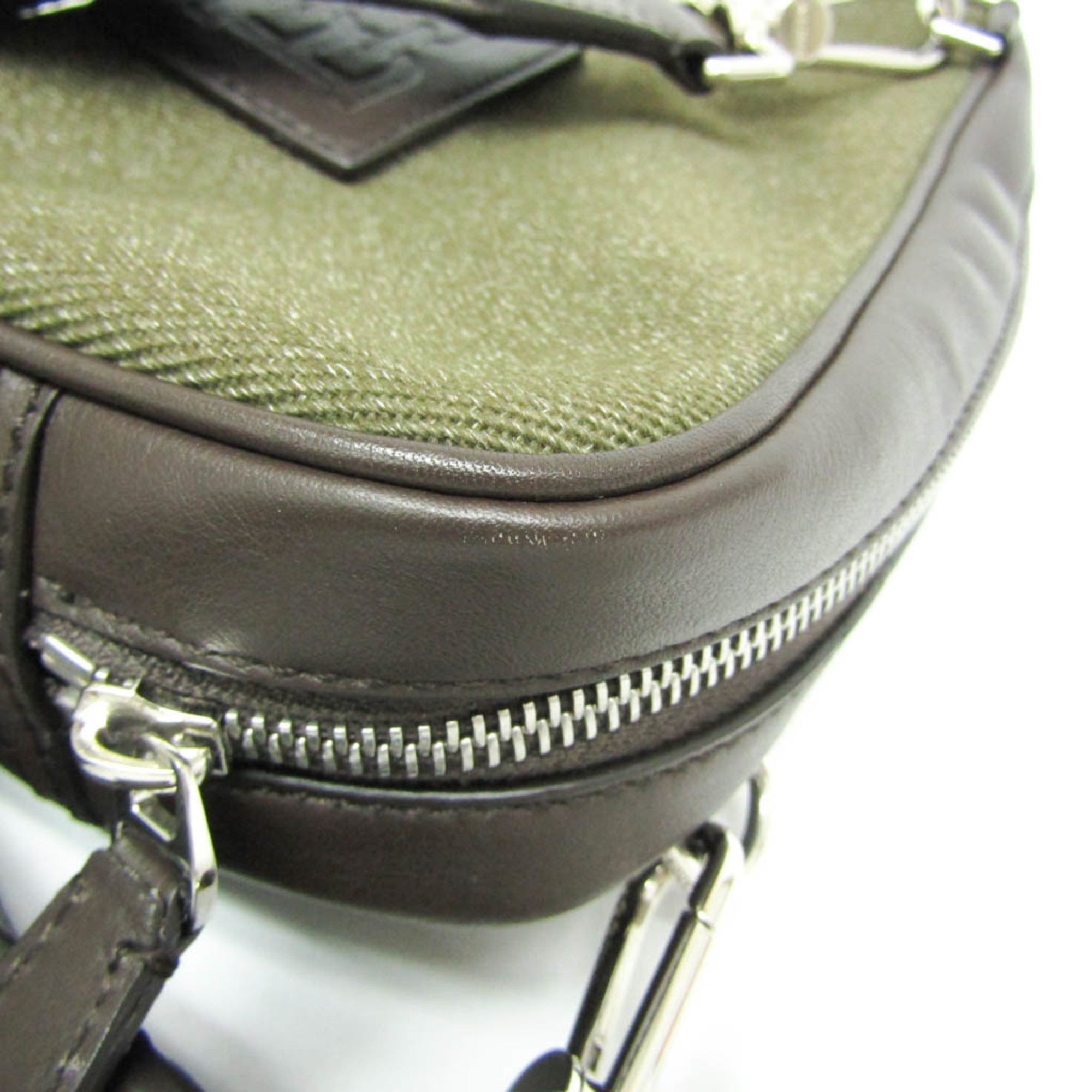 Bally · Canvas & Leather Shoulder Bag