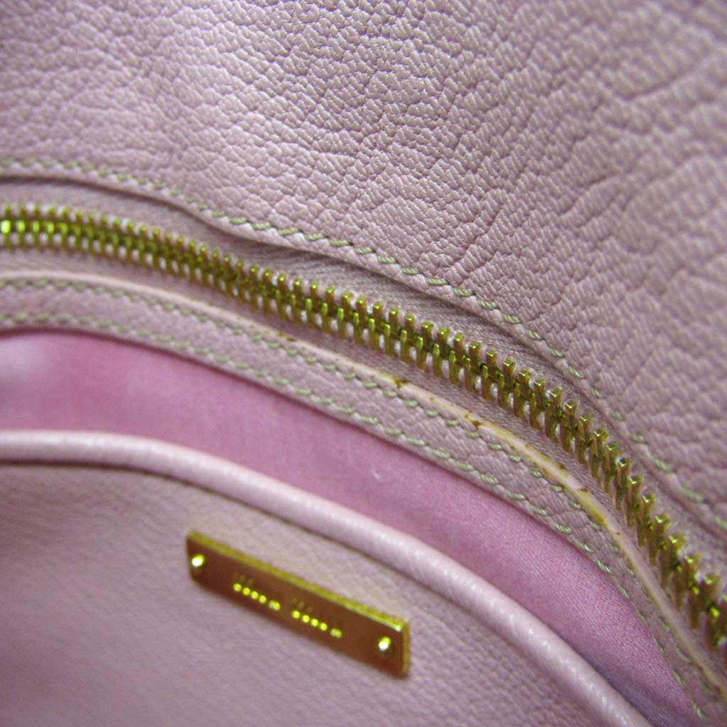 Miu Miu Madras · Leather Shoulder Bag