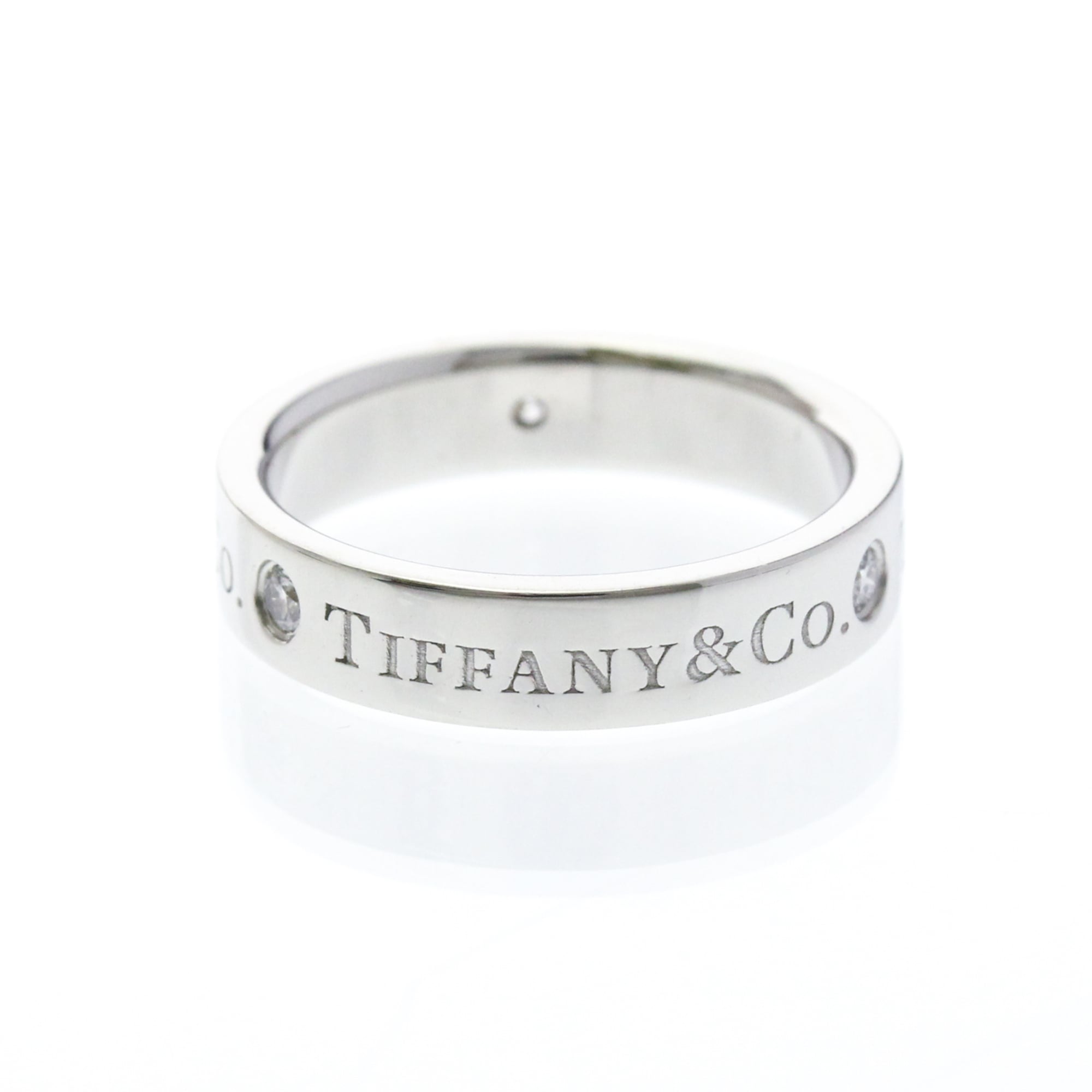 Tiffany Platinum Band · Three Diamonds