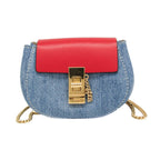 Chloé Drew Mini · Denim Crossbody