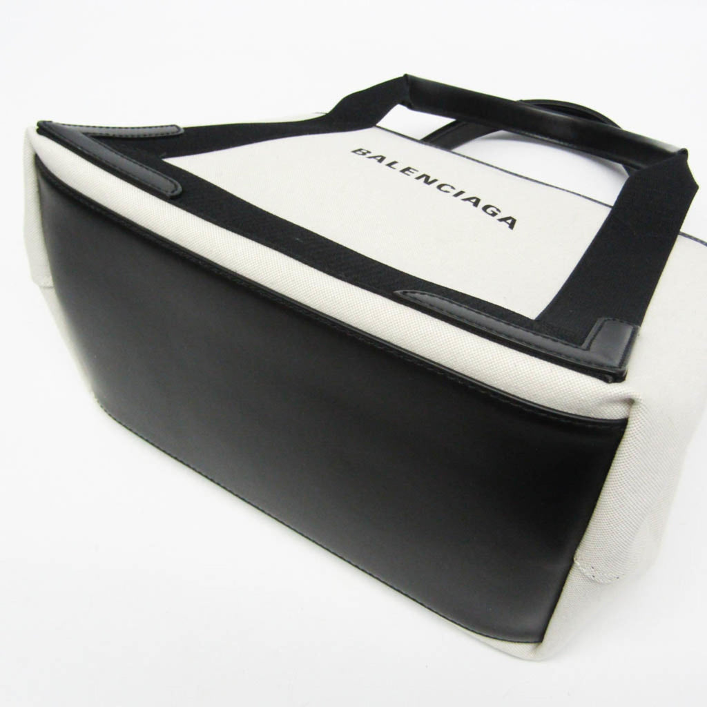Balenciaga Navy Cabas S · Canvas & Leather
