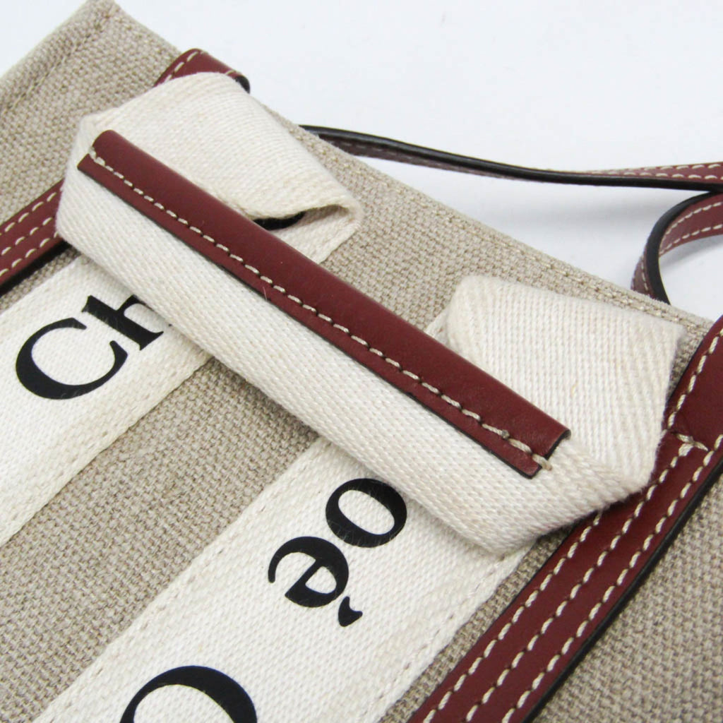 Chloé Woody Mini · Canvas & Leather