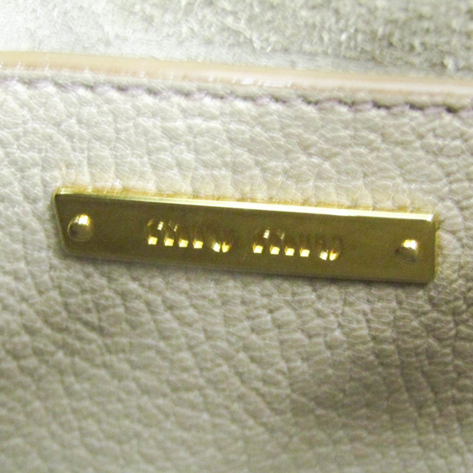 Miu Miu Madras · Leather Shoulder Bag