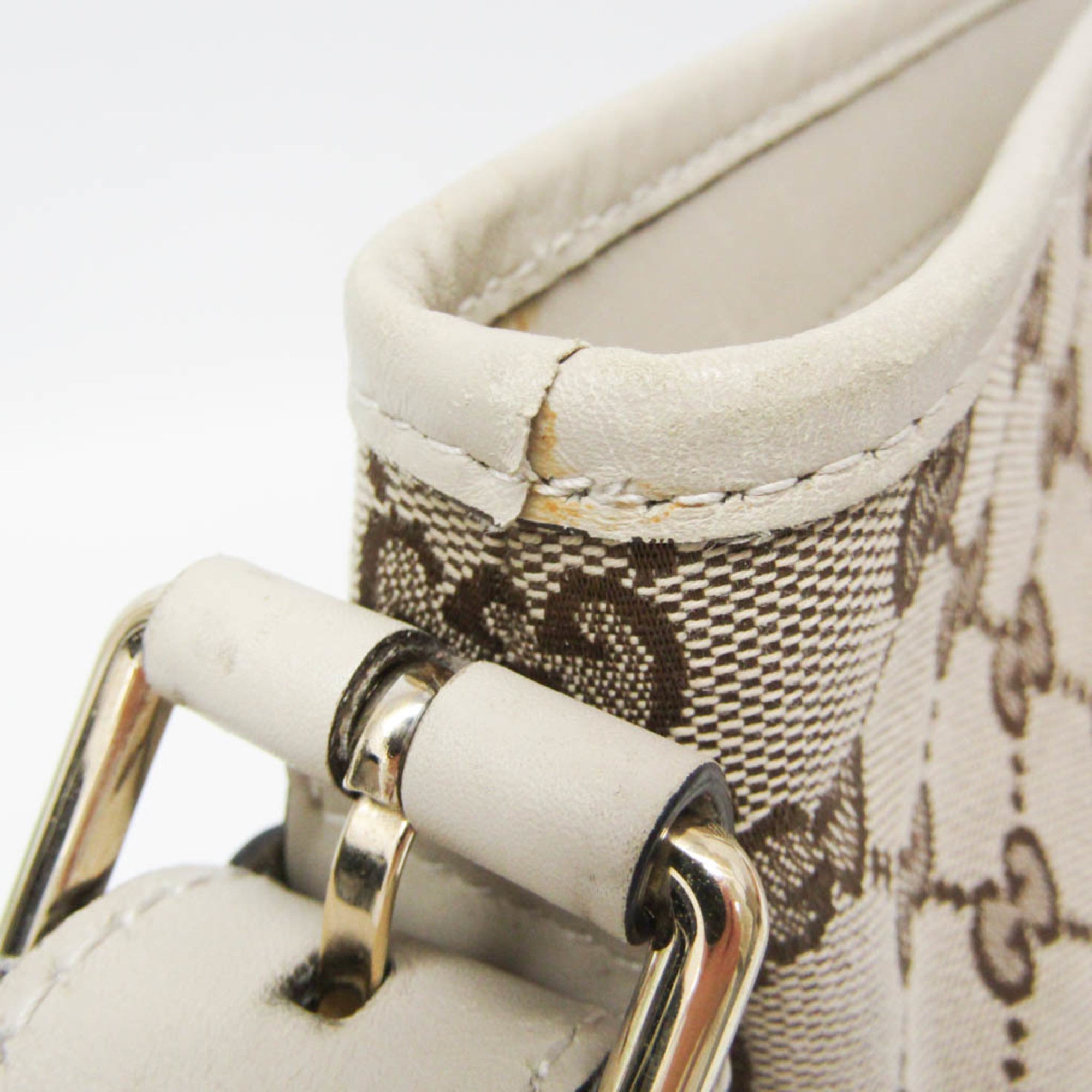 Gucci GG Canvas · Leather Shoulder Bag