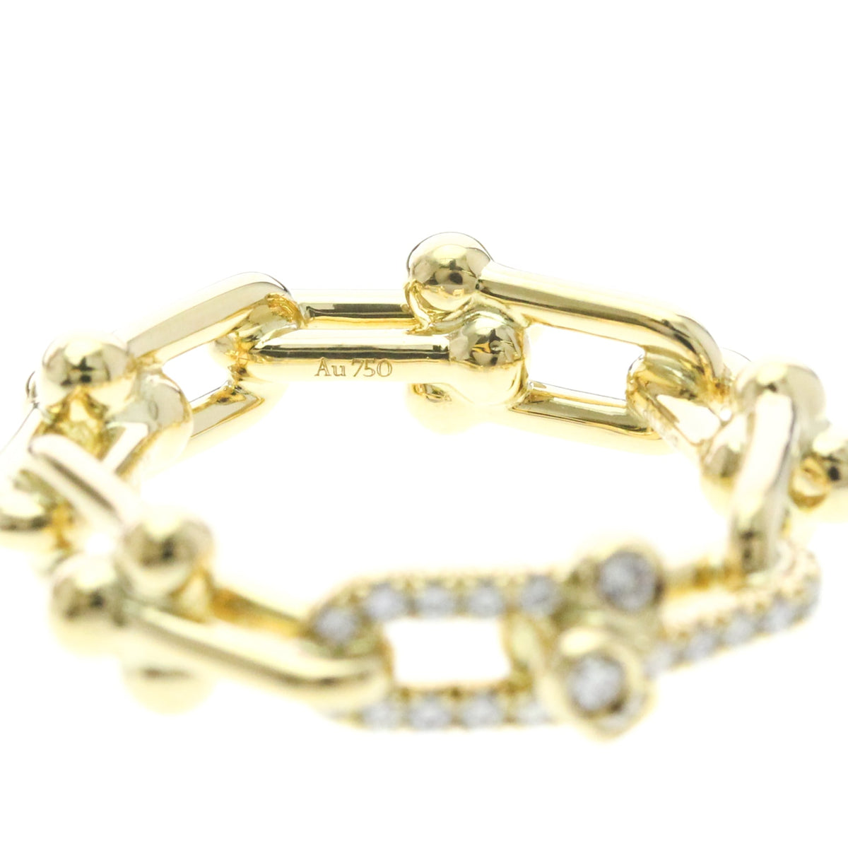 Tiffany Hardware · 18K Yellow Gold · Diamond · Size 7 (EU 57.5)