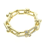 Tiffany Hardware · 18K Yellow Gold · Diamond · Size 7 (EU 57.5)