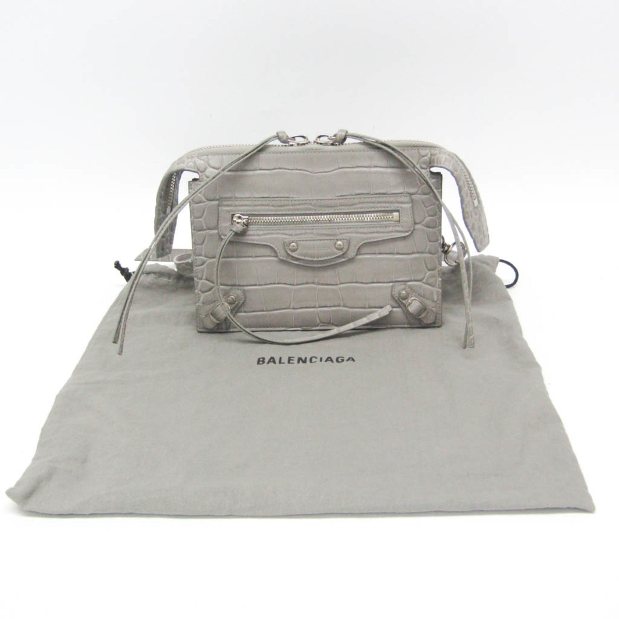 Balenciaga · Embossed Leather Shoulder Bag