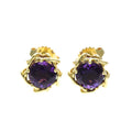 Tiffany Amethyst Studs · 18K Yellow Gold