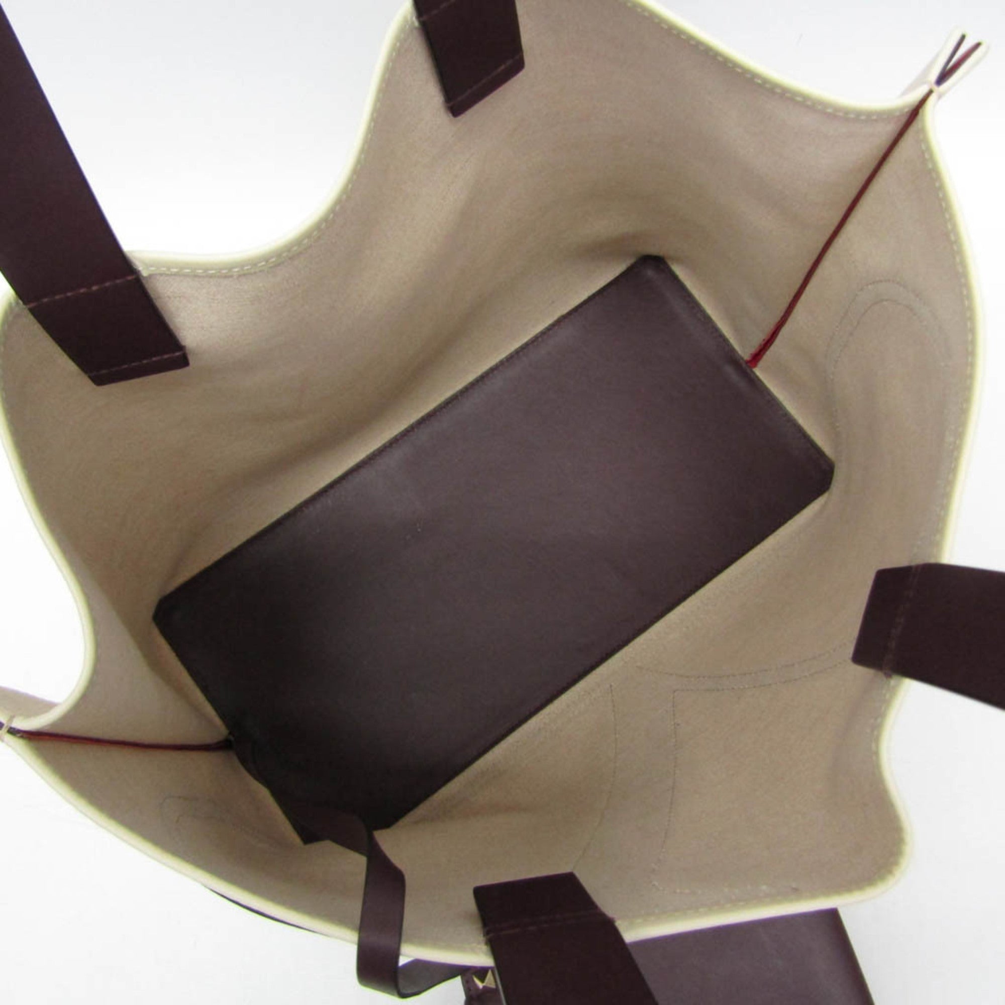 Valentino Garavani V Logo · Leather Canvas Tote