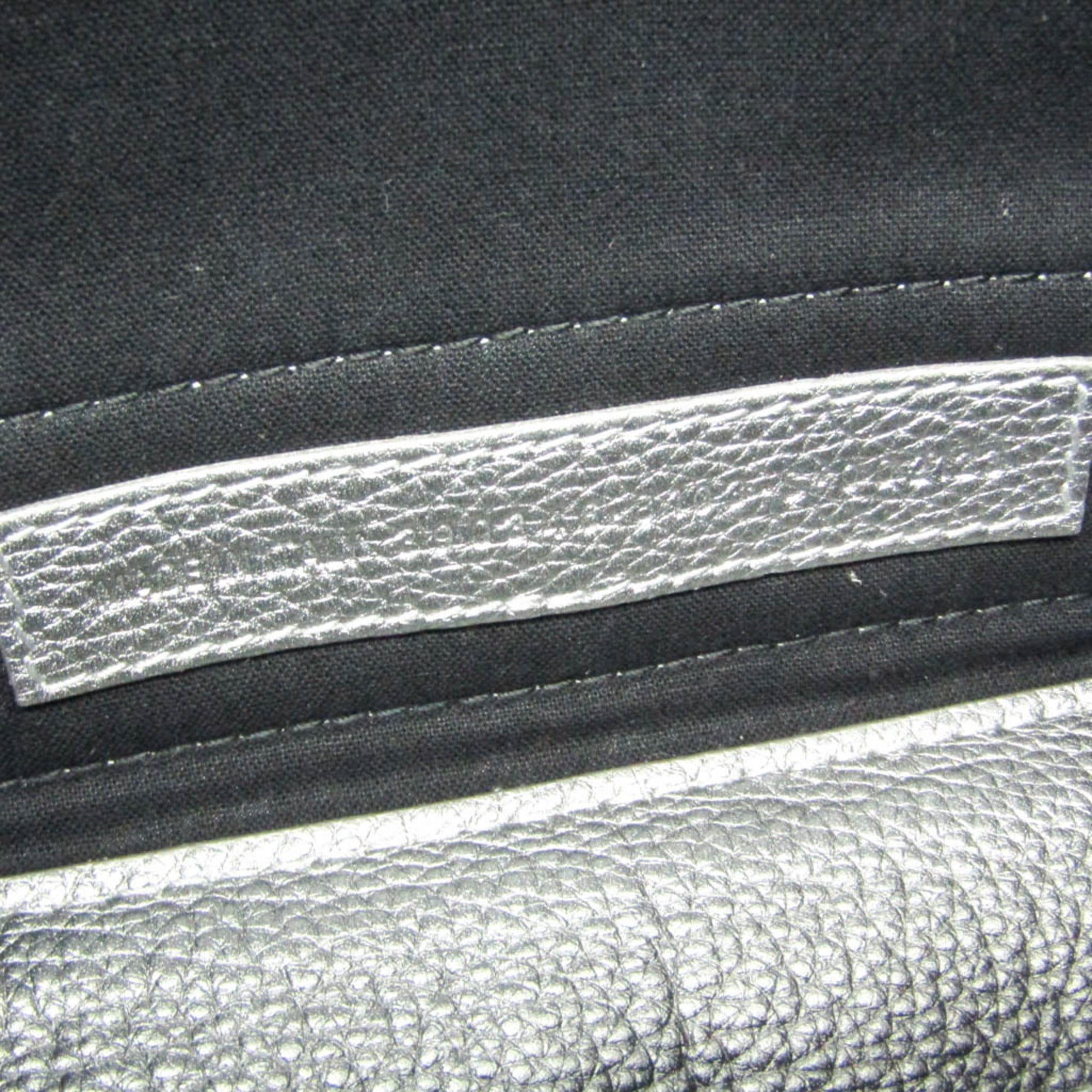 Balenciaga Navy Cabas XS · Metallic Leather