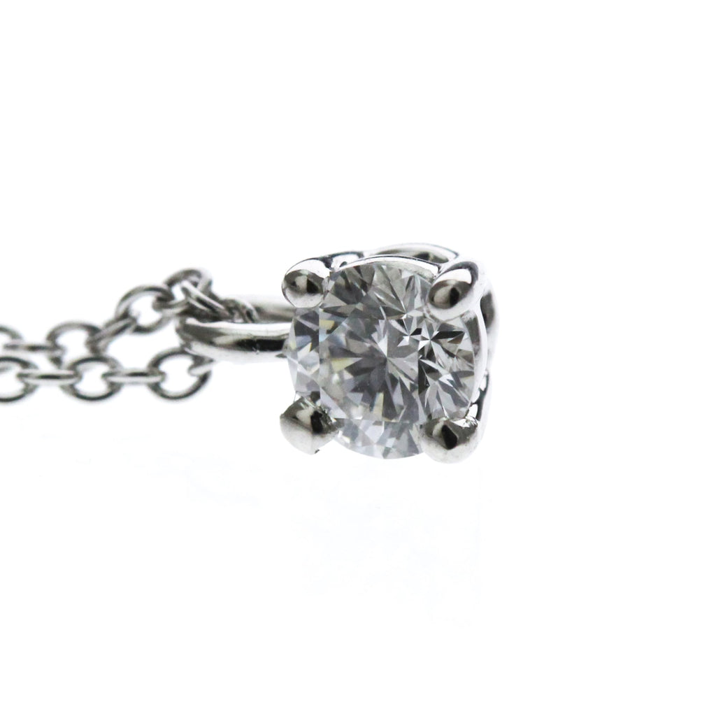 Tiffany Solitaire Diamond · Platinum Necklace