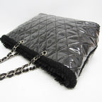 Chanel Patent Toile · Chain Tote