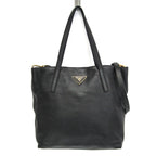 Prada Triangle Logo · Leather Tote