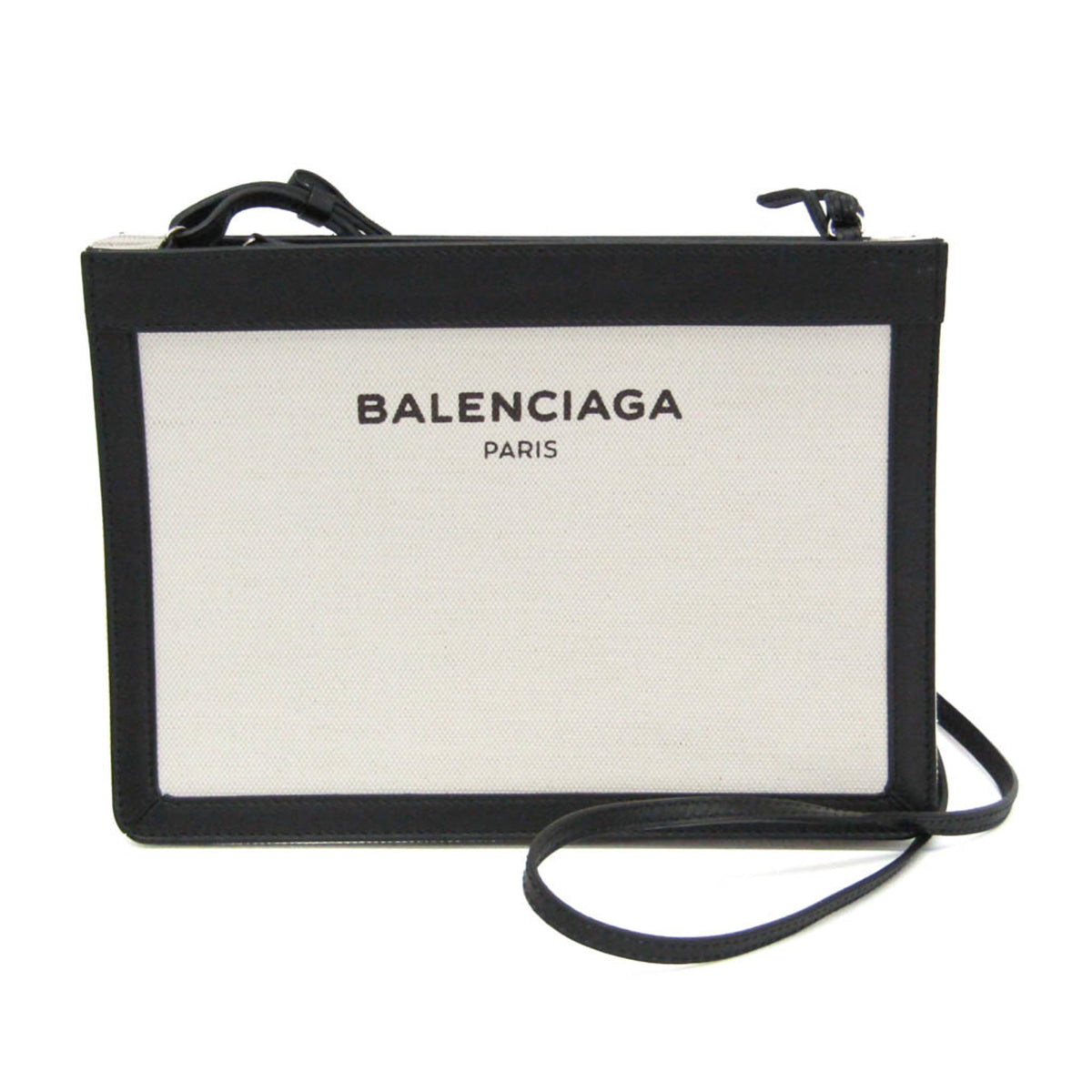 Balenciaga Navy Pochette · Canvas & Leather
