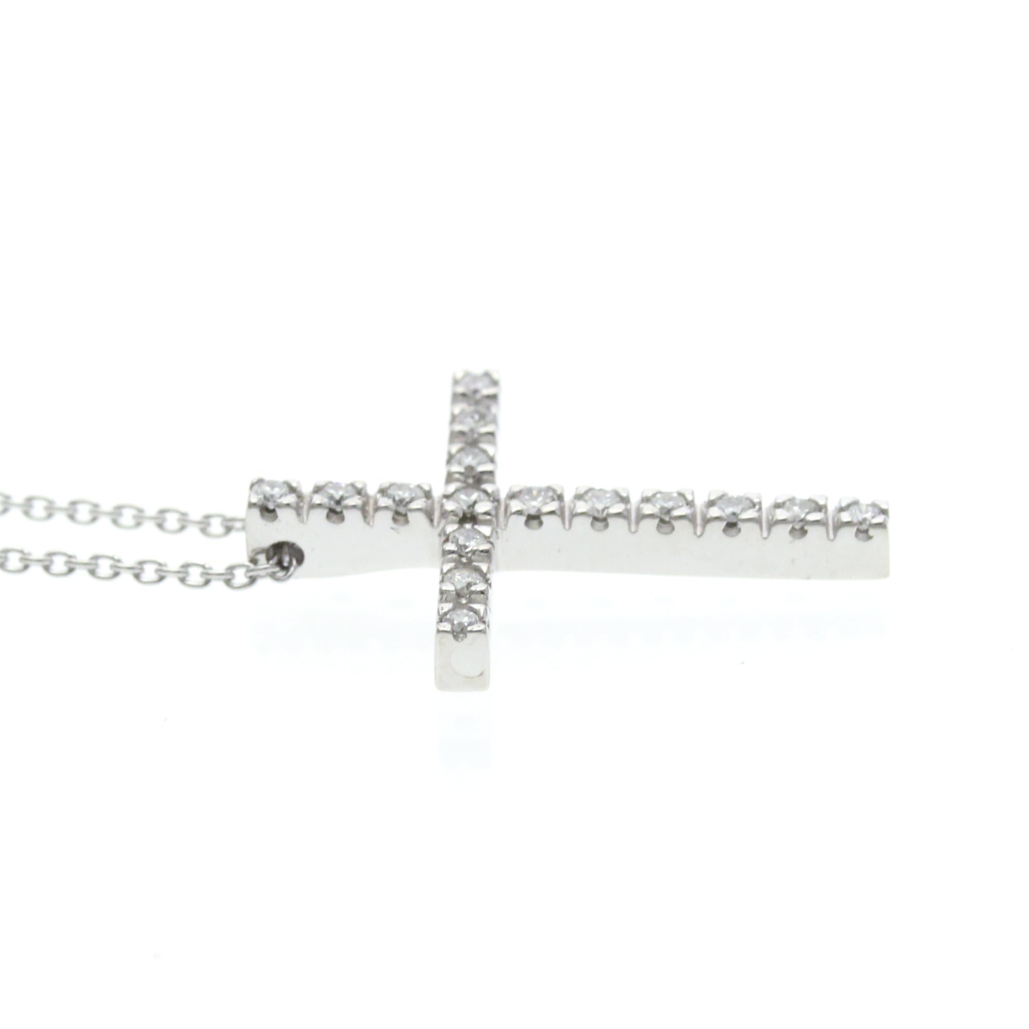 Star Jewelry Diamond Cross · 18K White Gold