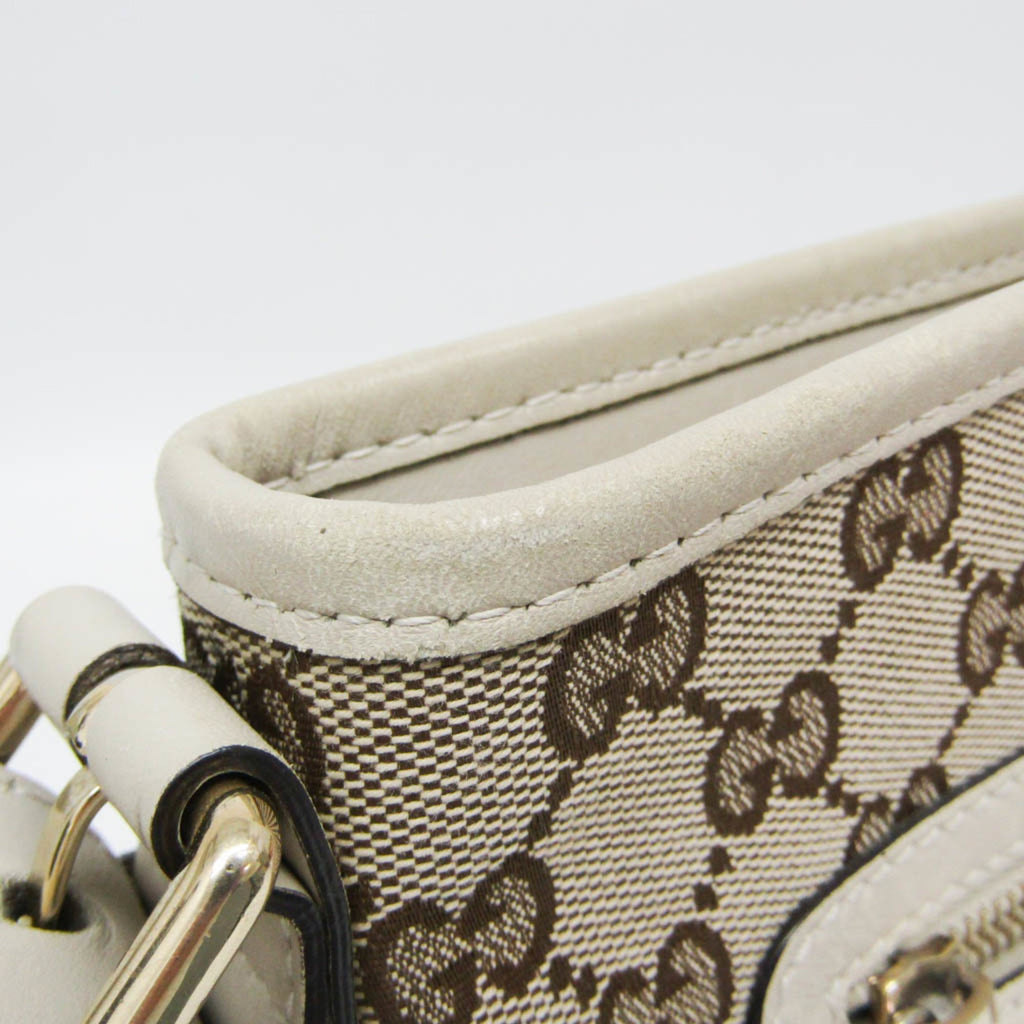 Gucci GG Canvas · Leather Shoulder Bag