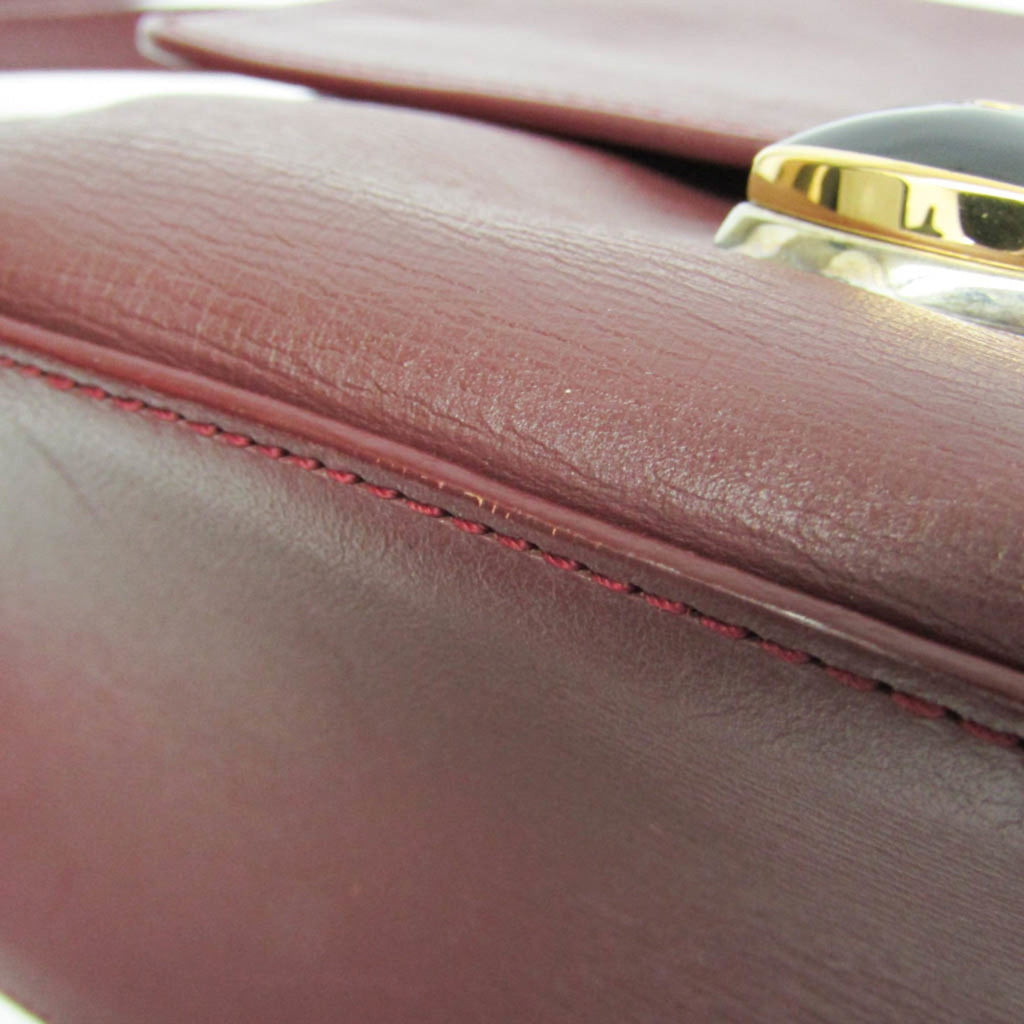 Balenciaga · Leather Shoulder Bag · Bordeaux