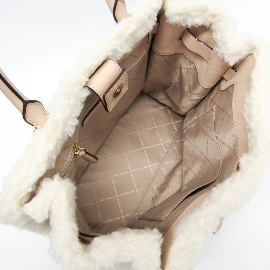 Michael Kors Hamilton · Leather & Fur Satchel