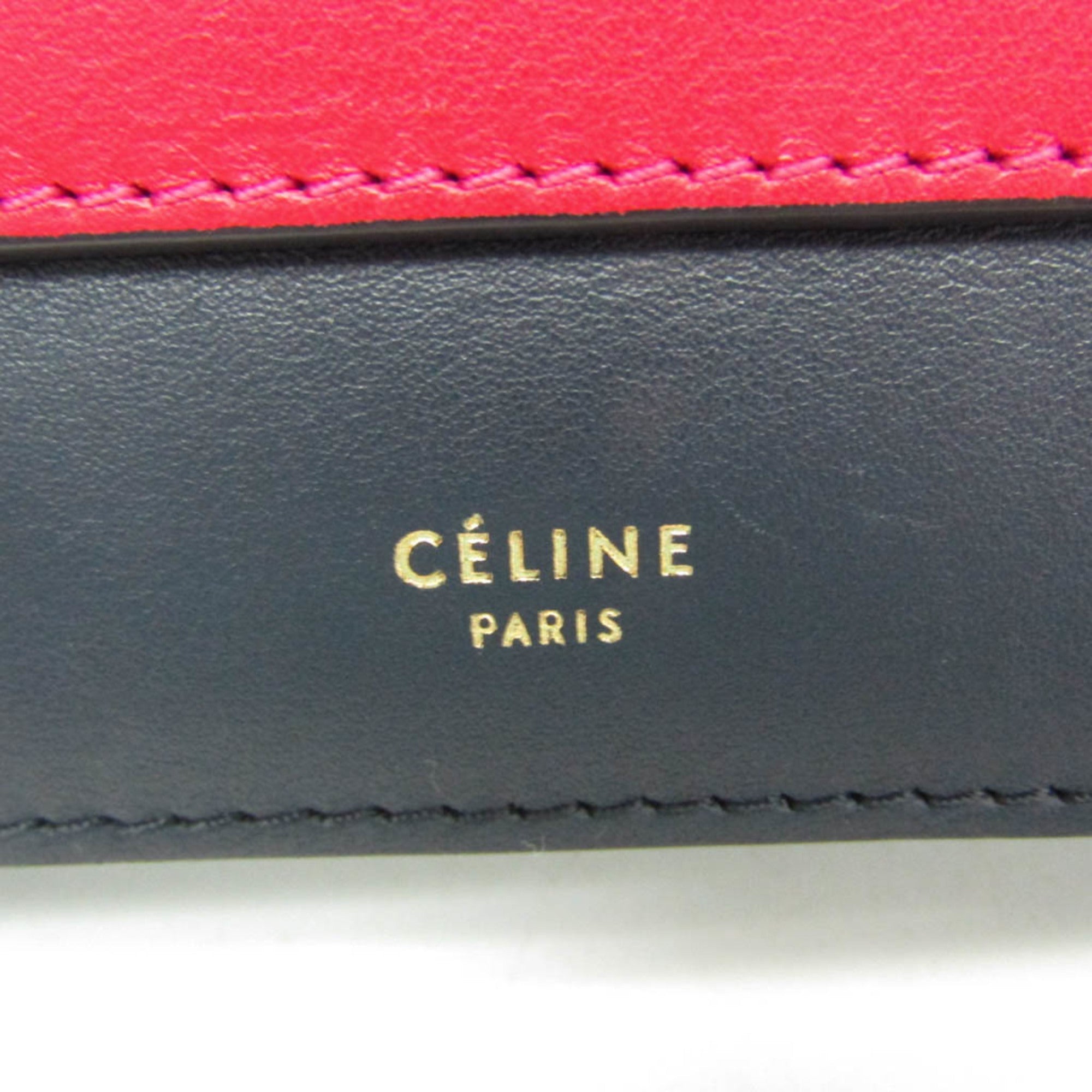 Celine Chain Flap · Tricolor Leather