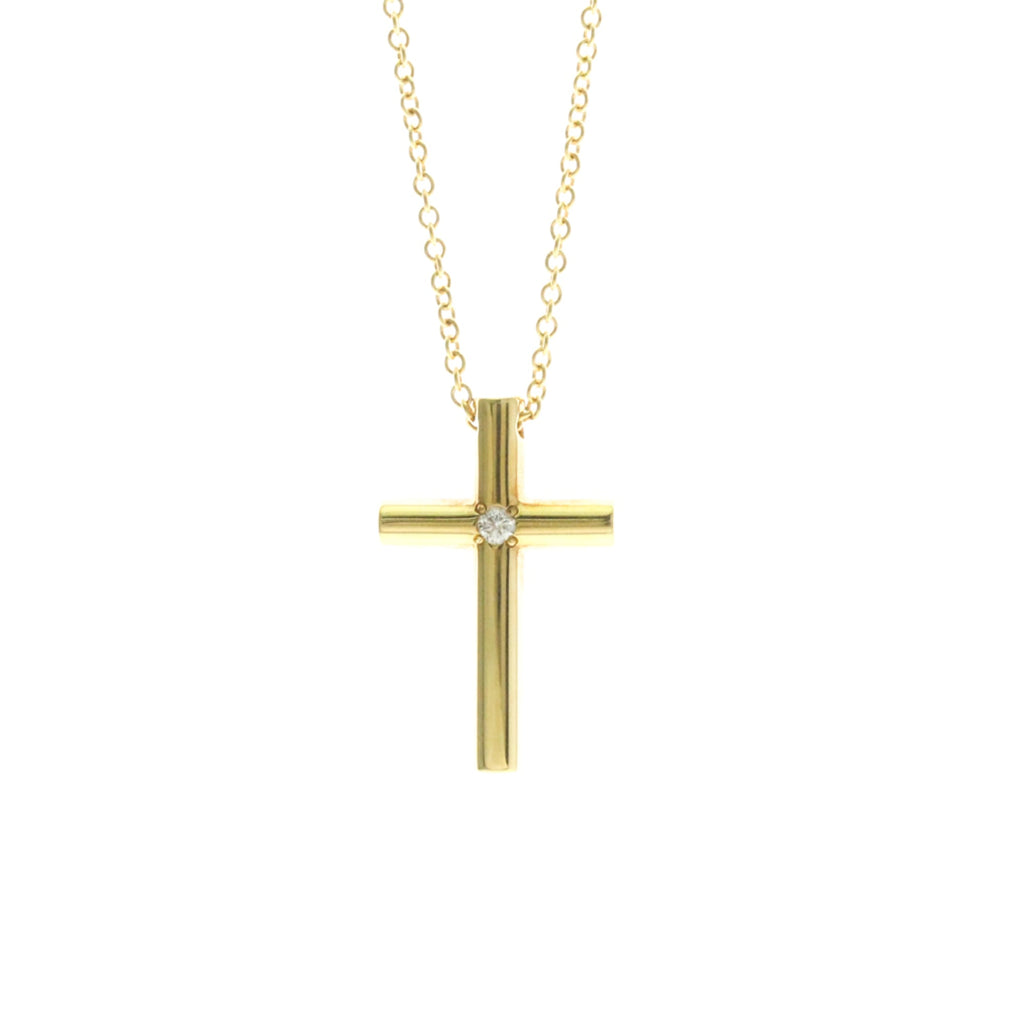 Tiffany Cross · Diamond · 18K Yellow Gold