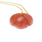 Tiffany Cross Heart · Rhodochrosite · 18K