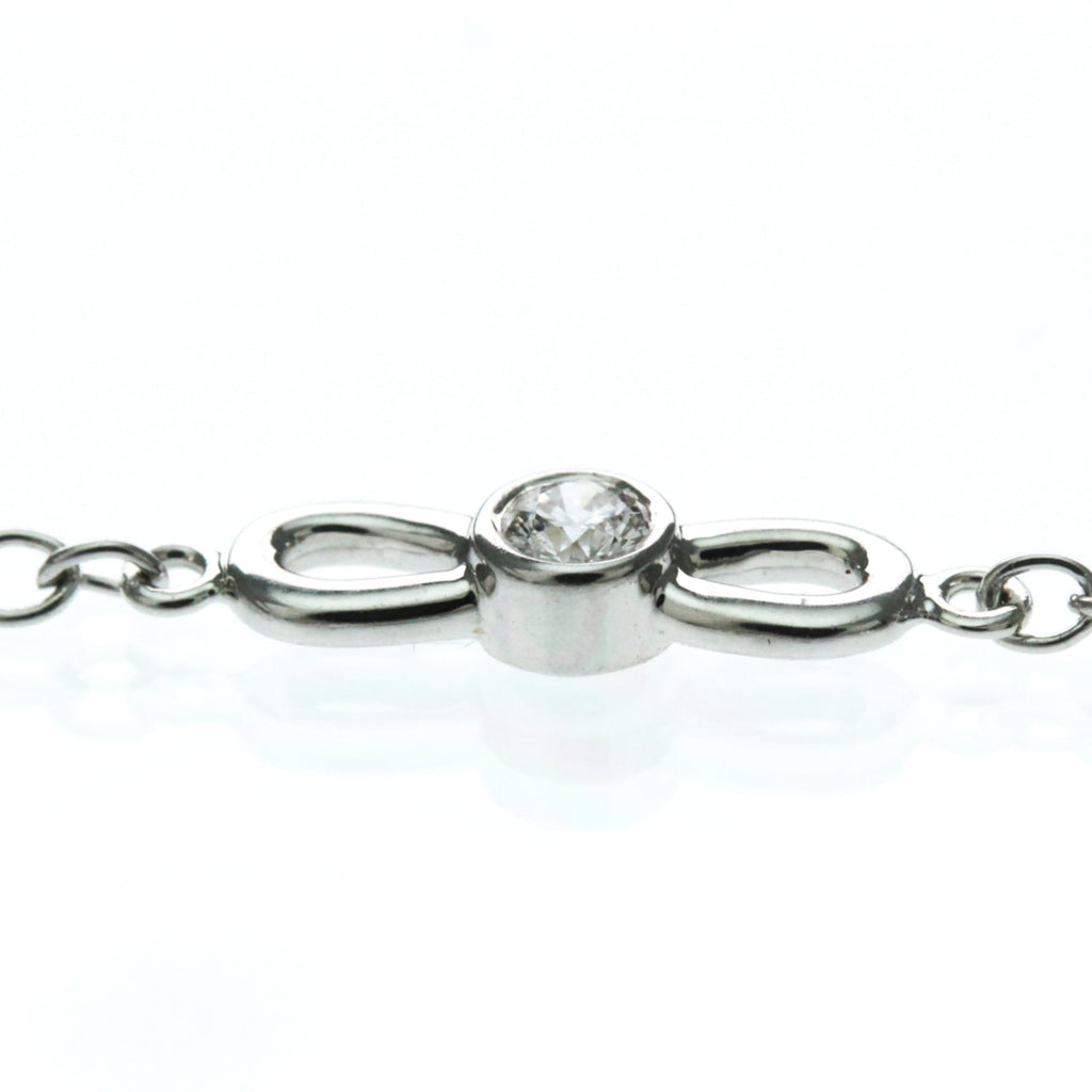 Tiffany Ribbon · Diamond · 18K White Gold
