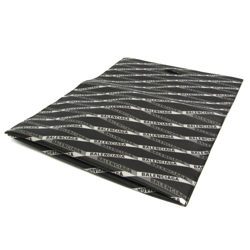 Balenciaga Logo Print · Leather Clutch