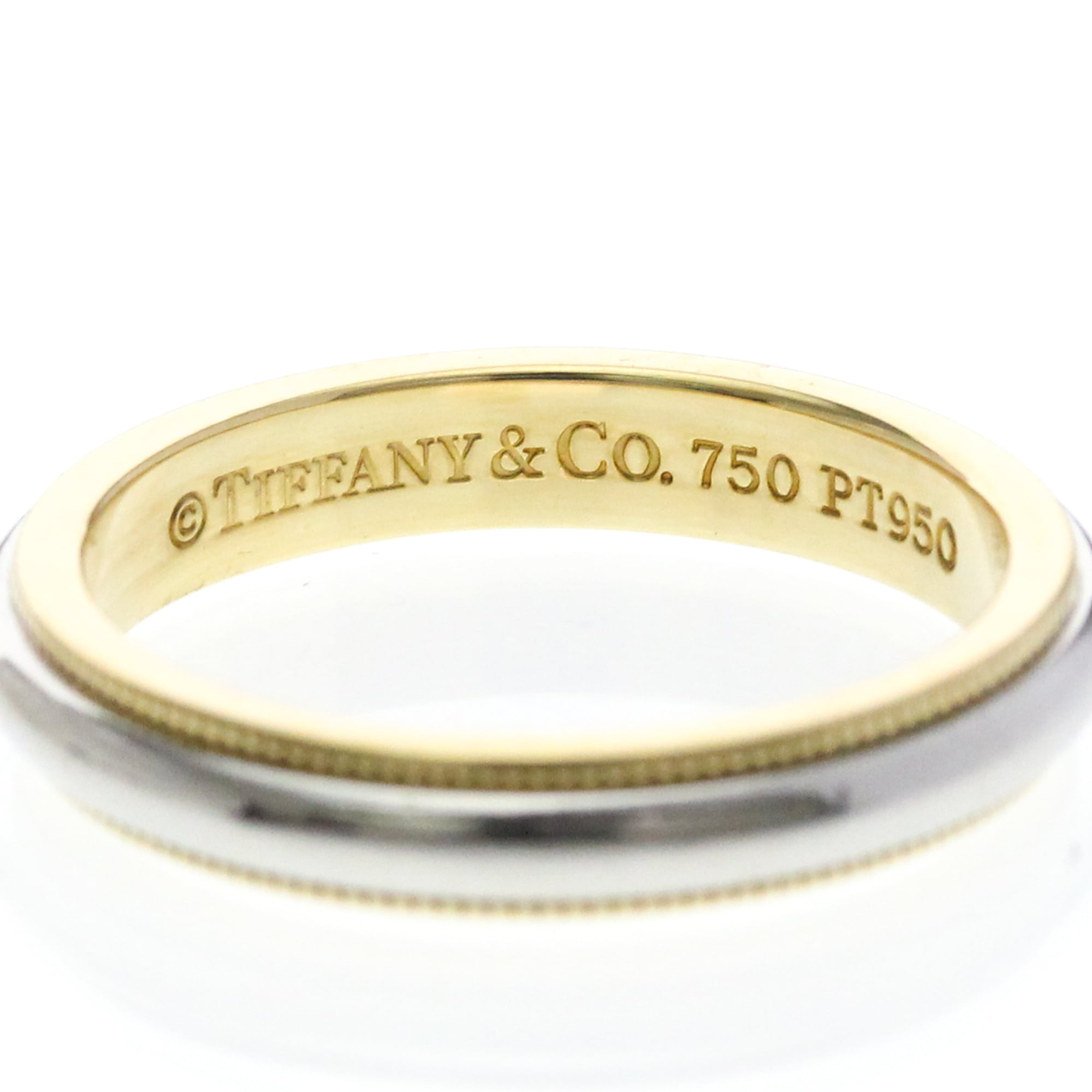 Tiffany Milgrain · Platinum & 18K Yellow Gold