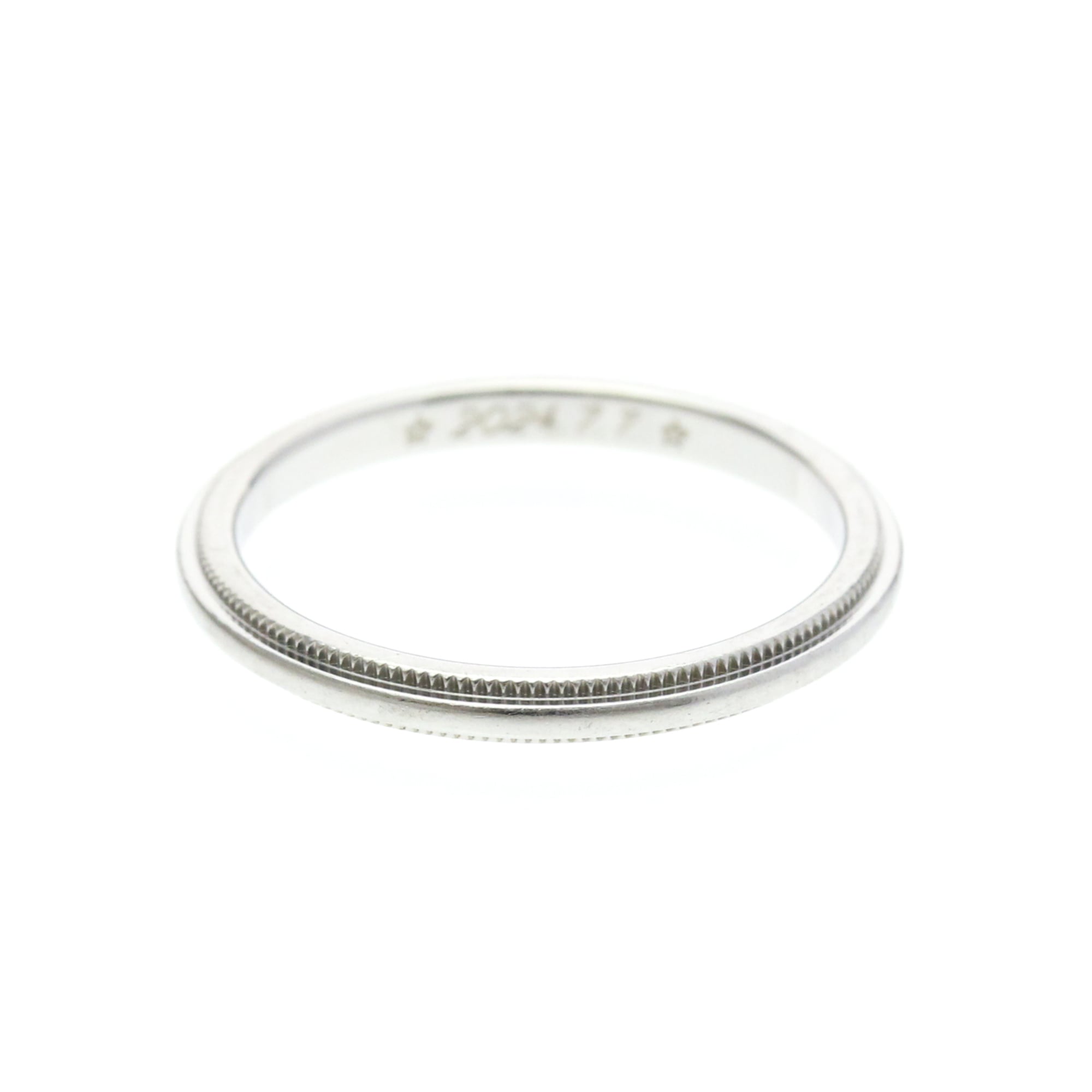Tiffany Milgrain · Platinum Band Ring