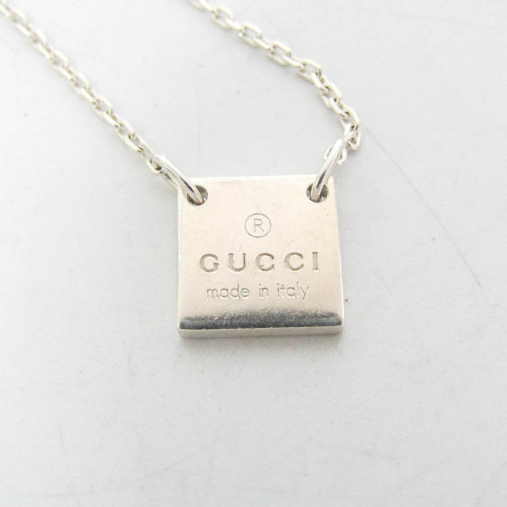 Gucci Square Plate · Sterling Silver Pendant