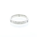 Tiffany Flat Band · Three Diamonds · Platinum