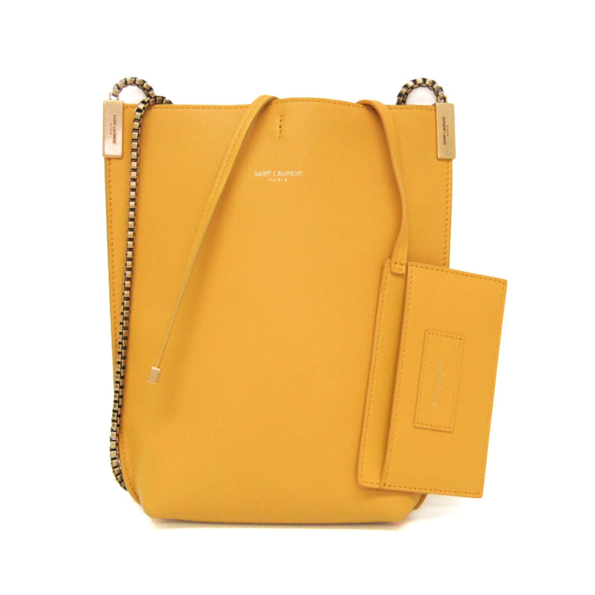 Saint Laurent Small Hobo Chain · Leather
