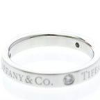Tiffany Flat Band · Three Diamonds · Platinum