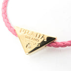 Prada Nappa Triangle · Leather Bangle