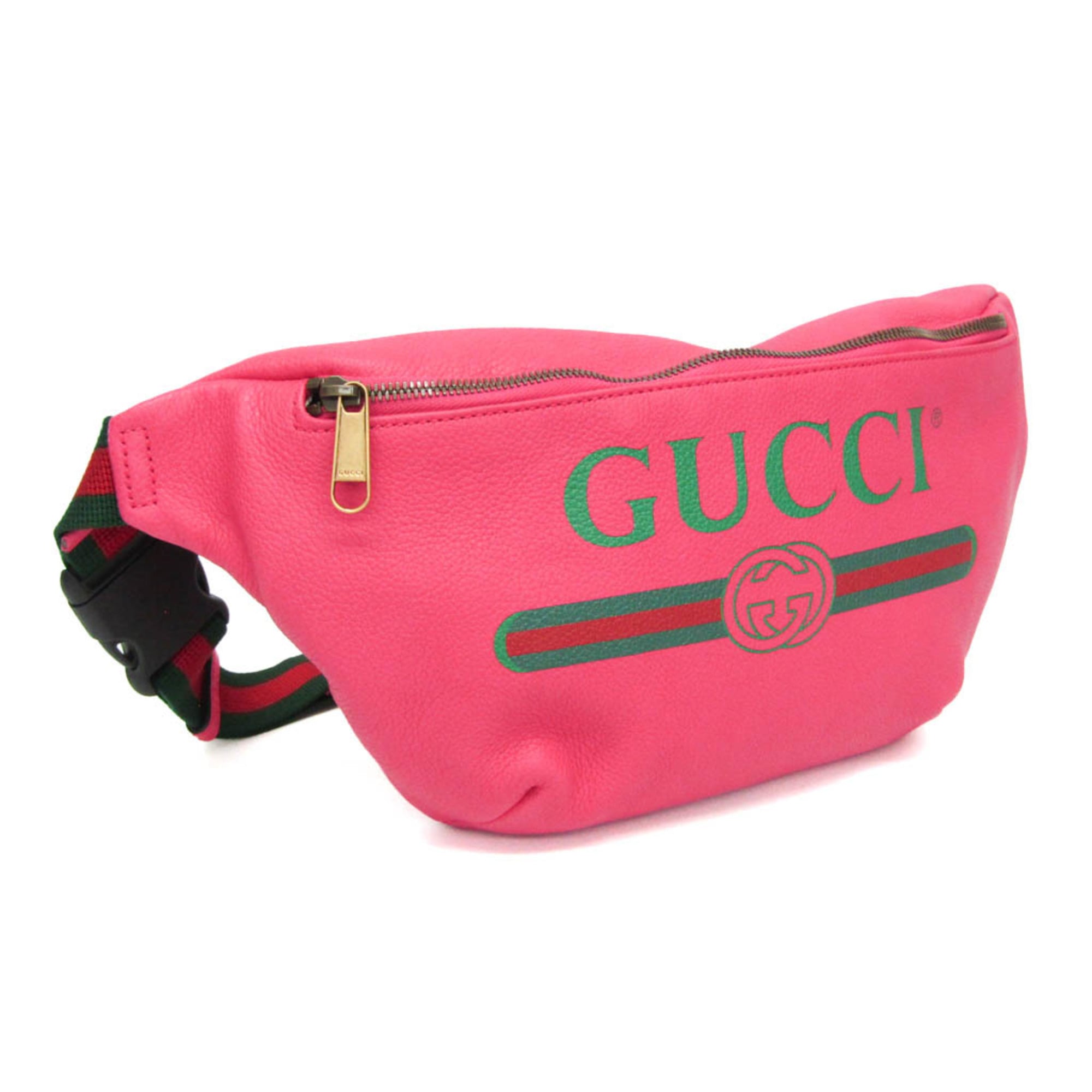 Gucci Logo Print · Leather Belt Bag