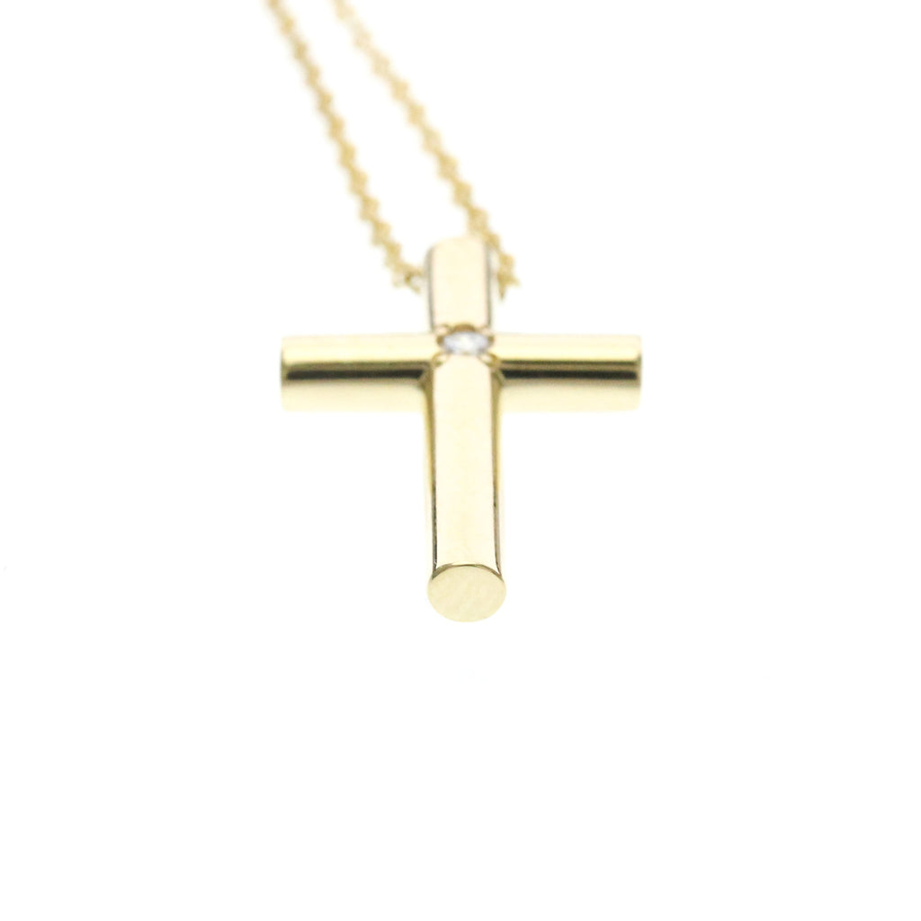 Tiffany Cross · 18K Yellow Gold · Diamond