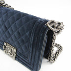 Chanel Boy · Velvet · Chain Shoulder Bag