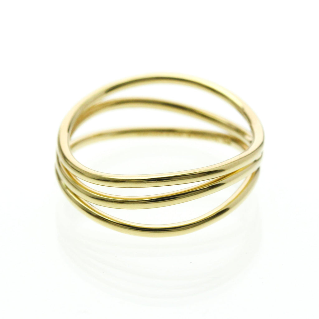 Tiffany Wave 3-Row · 18K Yellow Gold