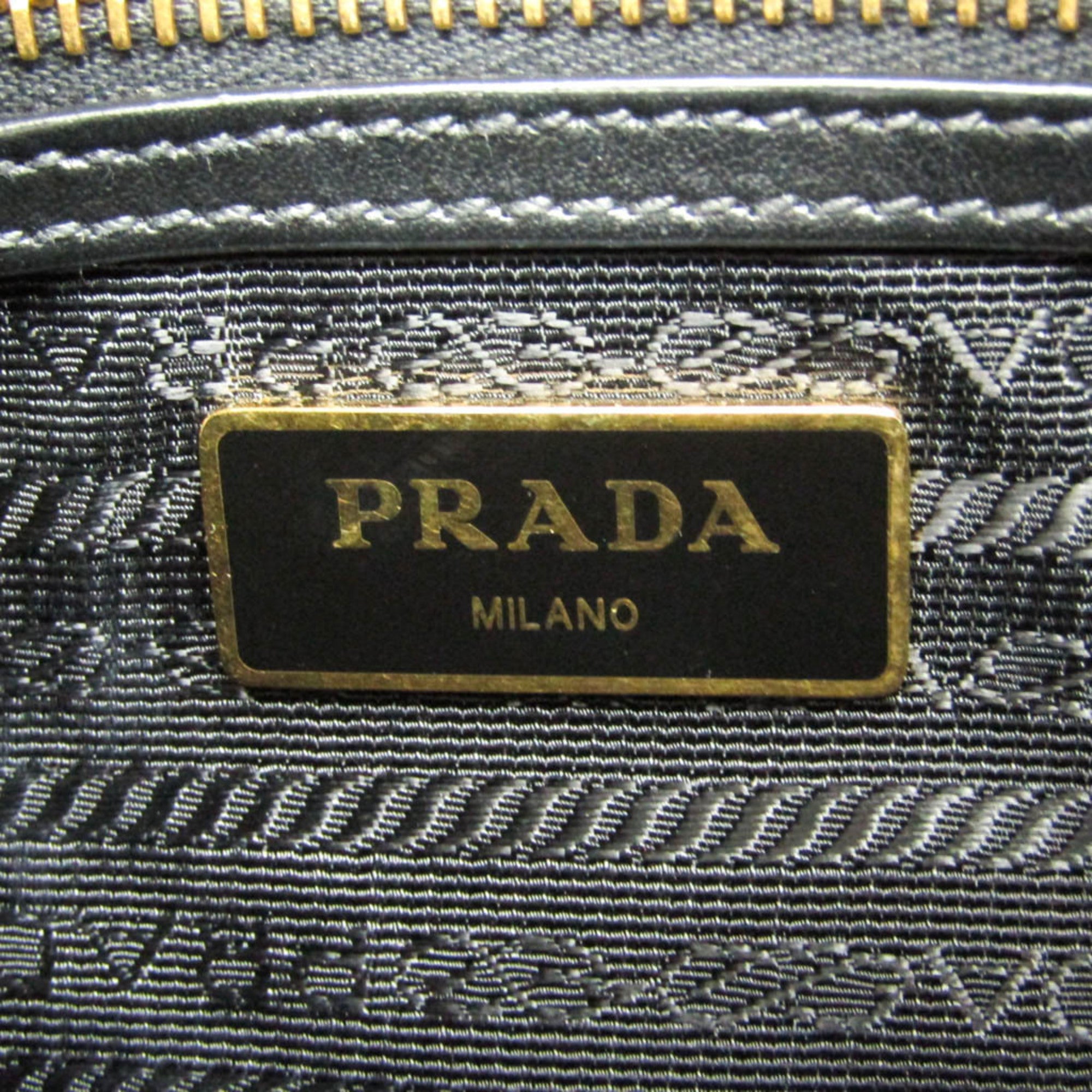 Prada Logo Jacquard · Leather