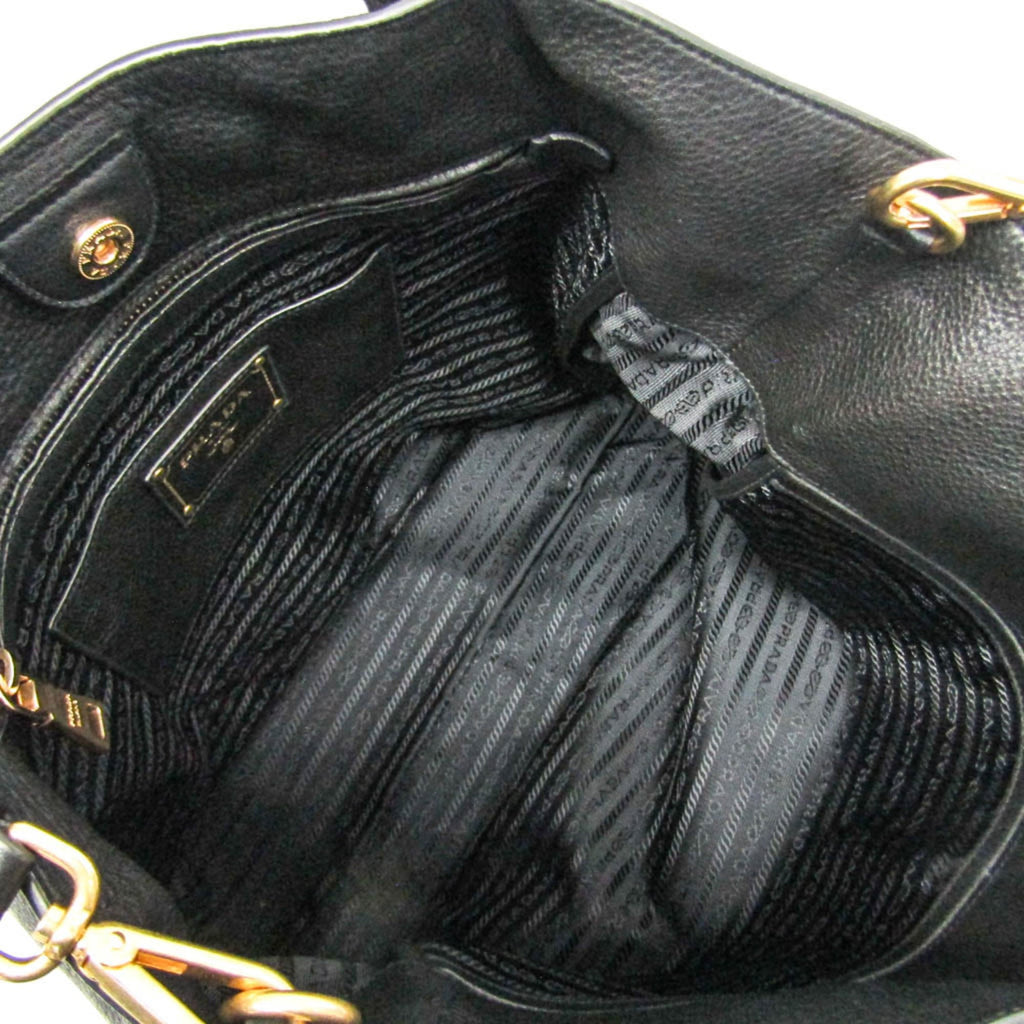 Prada Triangle Logo · Leather Tote