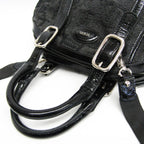 Tod's Small Boston · Canvas & Patent Leather